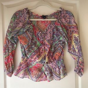 Springtime pink paisley top